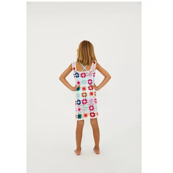 Beach Riot Girls' Little James Crocheted Cover Up Dress Sz 5/6 Beach Resortwear - Picture 2 of 7